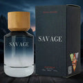 Savage Perfume 50 Ml. Fresh Masculine Fragrance with Citrus Notes of Calabrian Bergamot, Aromatic Notes of Pepper and Lavender, and an Intense Woody Base of Ambroxan and Cedar.
