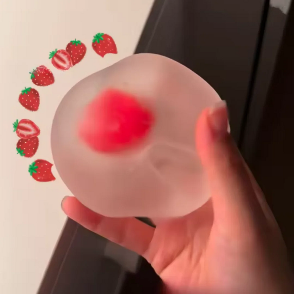 Strawberry Mochi Squeeze Toys Stress Relief and Vent Anger Fidget Toys Slow Rebound Stress Relief Toy Relieve Stress Squishy Toy