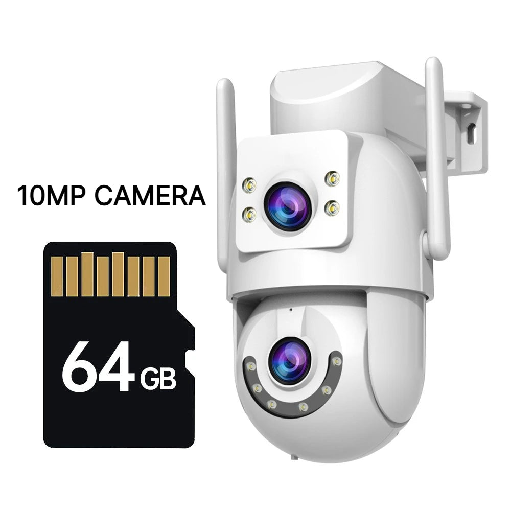 Jooan 4K 8MP HD Wifi PTZ Camera Outdoor 5G Wifi Dual Lens Security IP Cameras 5X Zoom AI Tracking ONVIF CCTV Surveillance Camera