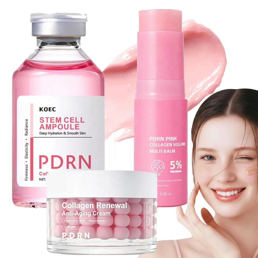PDRN Pink Collagen Multi Balm Stick NAD+Serum+Moisturizer Face Cream Skin Booster Collagen Wrinkle Face Body Hydrating Firming