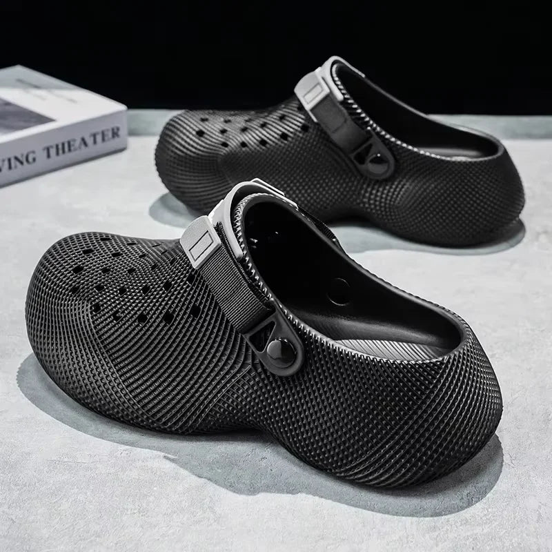 Summer Mens Sandals Outdoor Fashion Slippers Breathable Lightweight Man Beach Sandals Thick Sole Non Slip Casual Garden Shoes