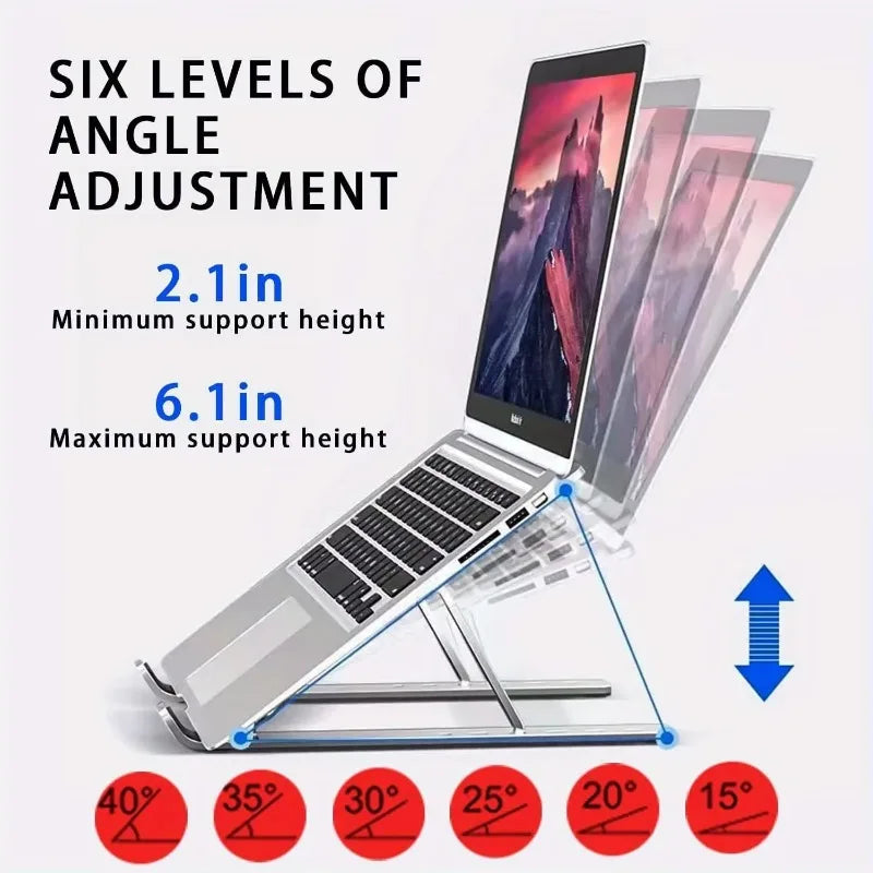 Laptop Stand - Foldable Portable Design for Laptops and Tablets, Enhancing Ventilation and Heat Dissipation Management
