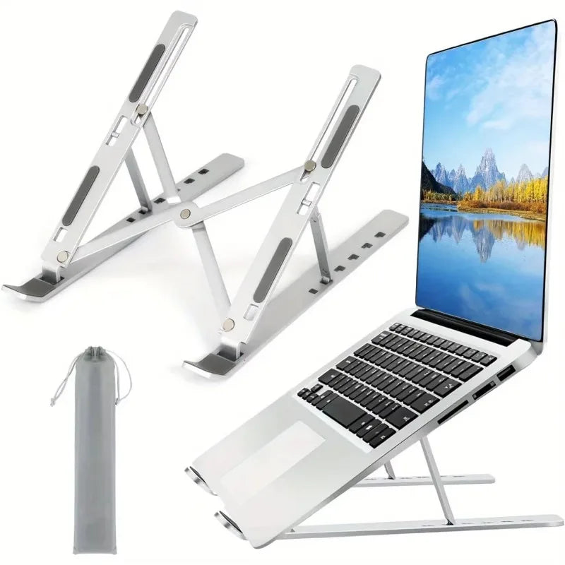 Laptop Stand - Foldable Portable Design for Laptops and Tablets, Enhancing Ventilation and Heat Dissipation Management
