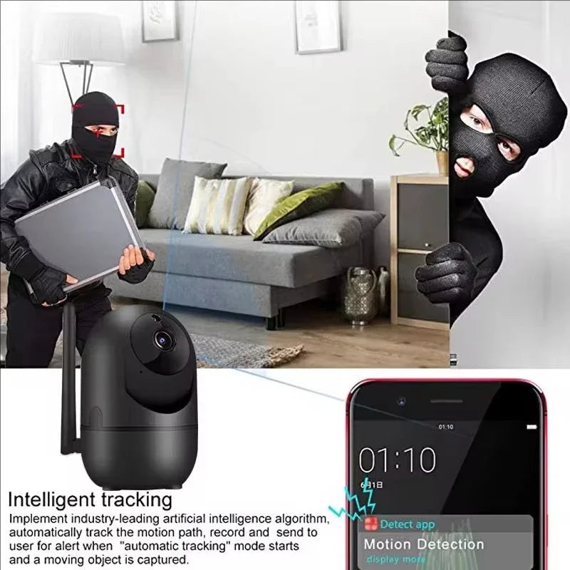 WiFi IP Camera: Smart Home Auto Tracking, 1080P, Full Night Vision, Wireless CCTV Baby Security