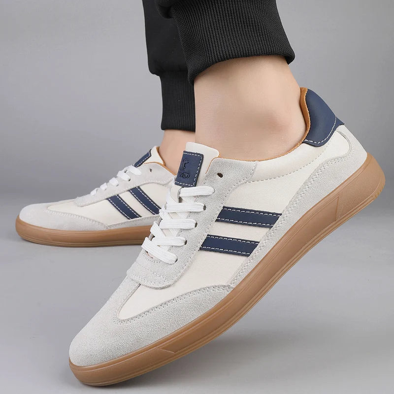 High Quality Leather Sneakers Men Trainers Classic Casual Sports Shoes Man Flat Sneakers Outdoor Non-slip Men's Skateboard Shoes