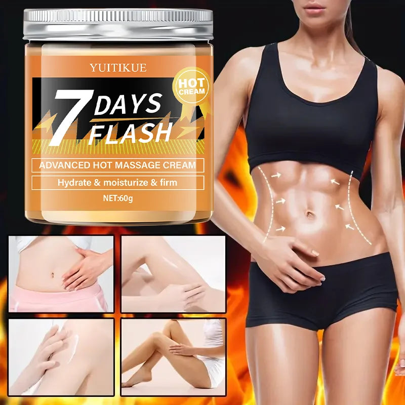 60g Hot Massage Cream - Suitable for building muscles, body moisturizer, suitable for thighs, legs, abdomen, arms and buttocks,