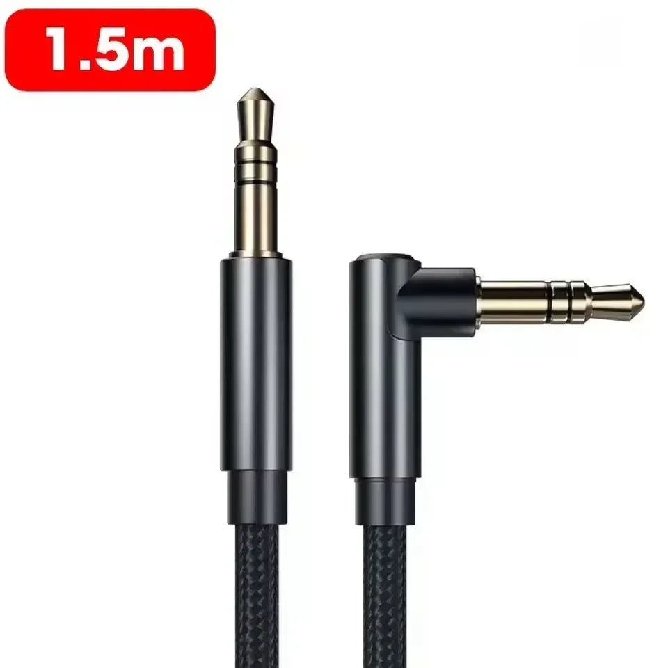 3.5mm Jack Audio Cable 90 Degree Elbow Male to Male Speaker Aux Wire For Samsung Xiaomi MP4/3 Video Car Headphone Adapter Cord