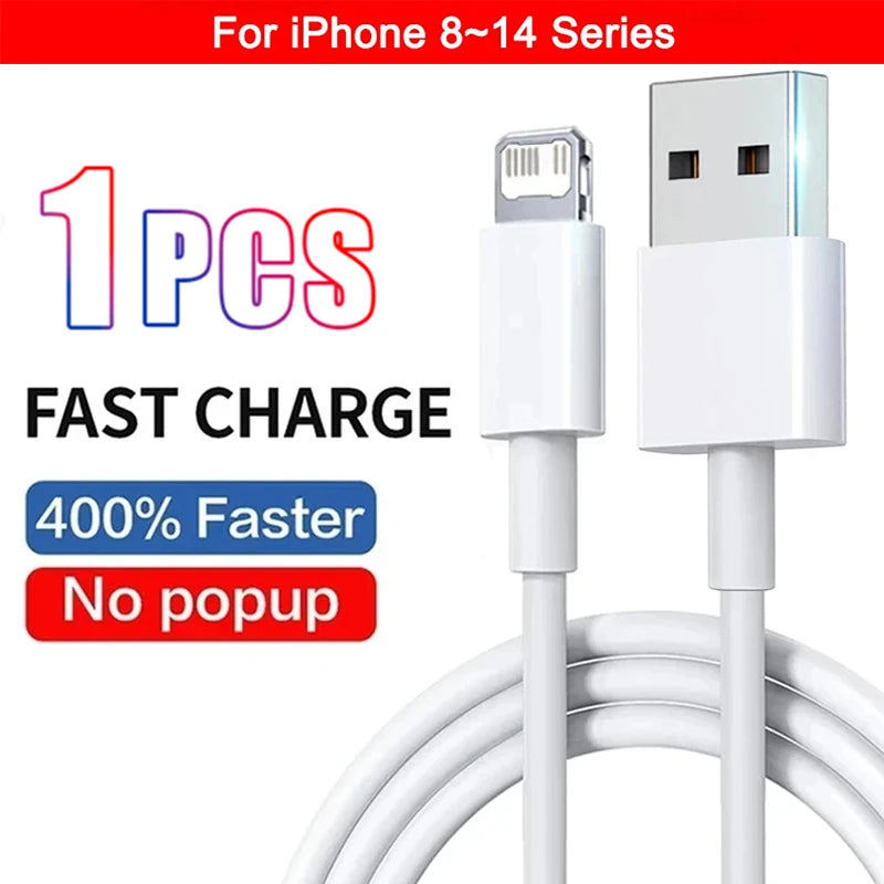 1-5Pcs 30W Fast Charging USB Cables For iPhone 13 11 12 14 Pro XS Max X XR 7 8 Plus SE Original Data Cable PD Quick Charger Cord