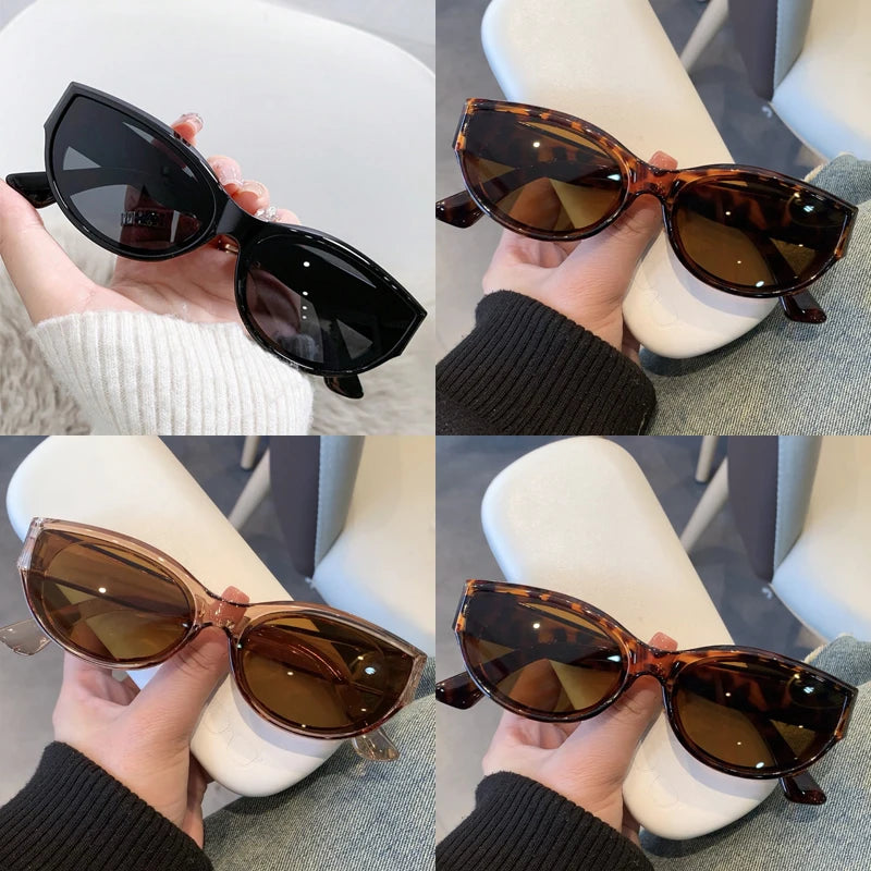 1/4pcs Fashion Small Cat Eye Sunglasses Vintage Brand Designer Sun Glasses Female Multi Color Eyewear UV400 Gafas De Sol