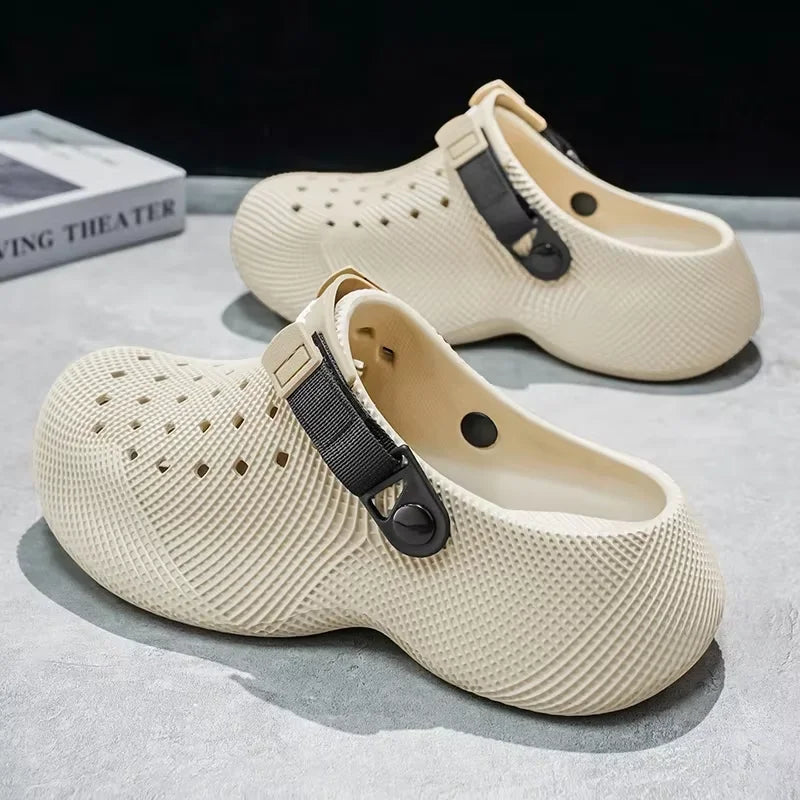 Summer Mens Sandals Outdoor Fashion Slippers Breathable Lightweight Man Beach Sandals Thick Sole Non Slip Casual Garden Shoes