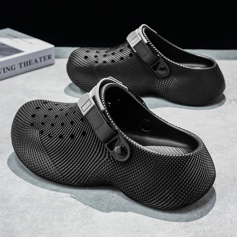 Summer Mens Sandals Outdoor Fashion Slippers Breathable Lightweight Man Beach Sandals Thick Sole Non Slip Casual Garden Shoes
