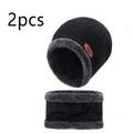 2/4pcs sets Winter Warm Velvet men Hat Scarf Gloves Set For men and women Girls Outdoor Riding Hat Beanies Neck Protection Scarf
