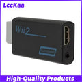 Full HD HDMI-Compatible Adapter For Wii Console Converter with 3.5mm Jack Audio Video Cable 720P For PC HDTV Monitor Display