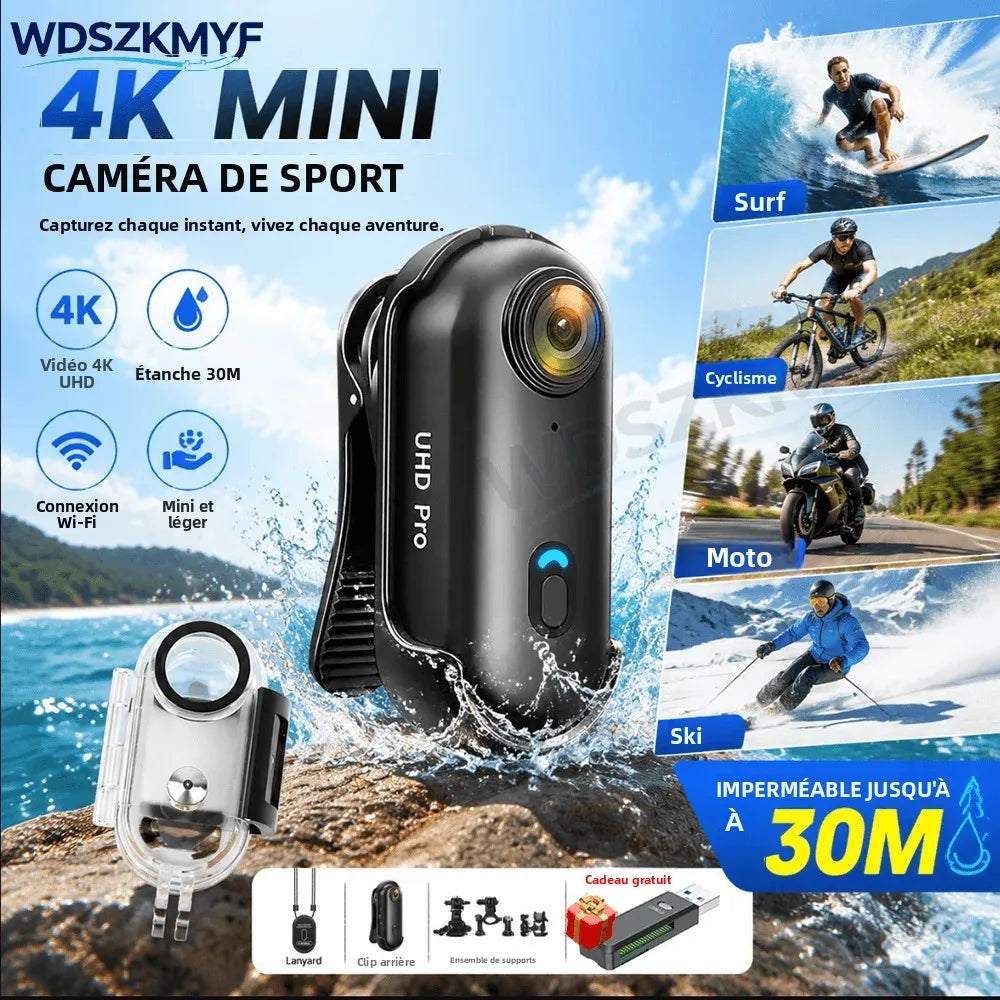Mini 1080P/ 4K Pocket Magnetic POV Vlog Cam Body Chest Recorder Wireless WiFi Waterproof Action Camera Helmet Bicycle Sports