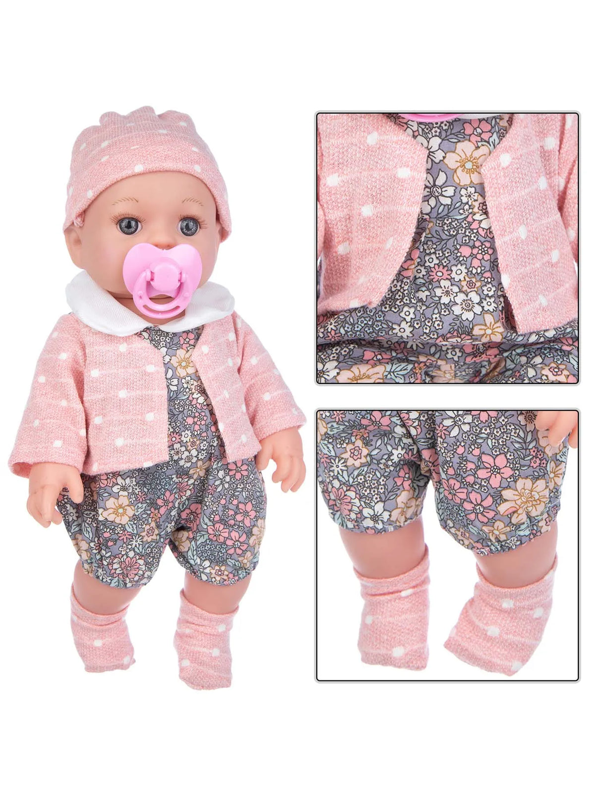 12inch 30cm Reborn Doll with Clothes Baby Doll Can Be Washed Soft Appease Education Newborn Baby Doll Children's Toys Gift