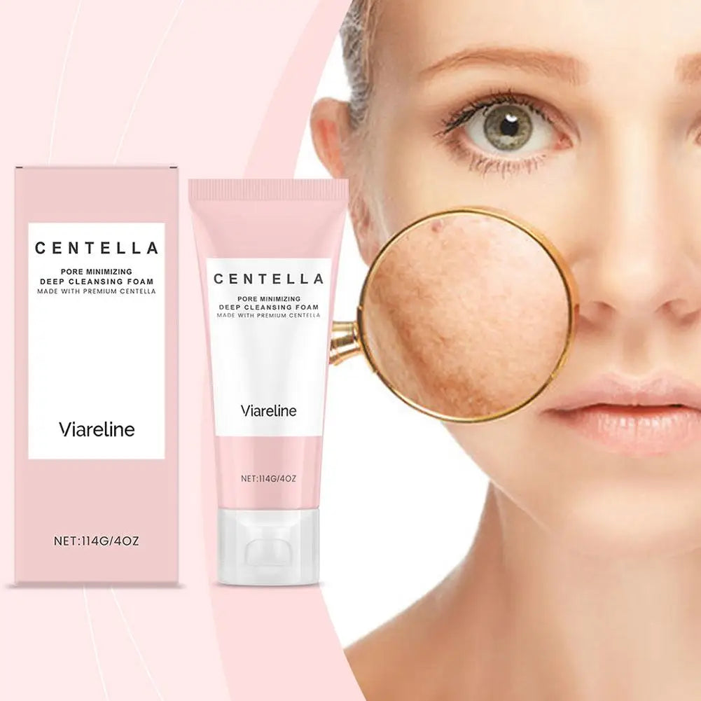 Centella Pore Minimizing Facial Cleanser - Deep Cleansing, Oil Control, Gentle Exfoliating, Soothing, Repairs Barrier, Skin Care