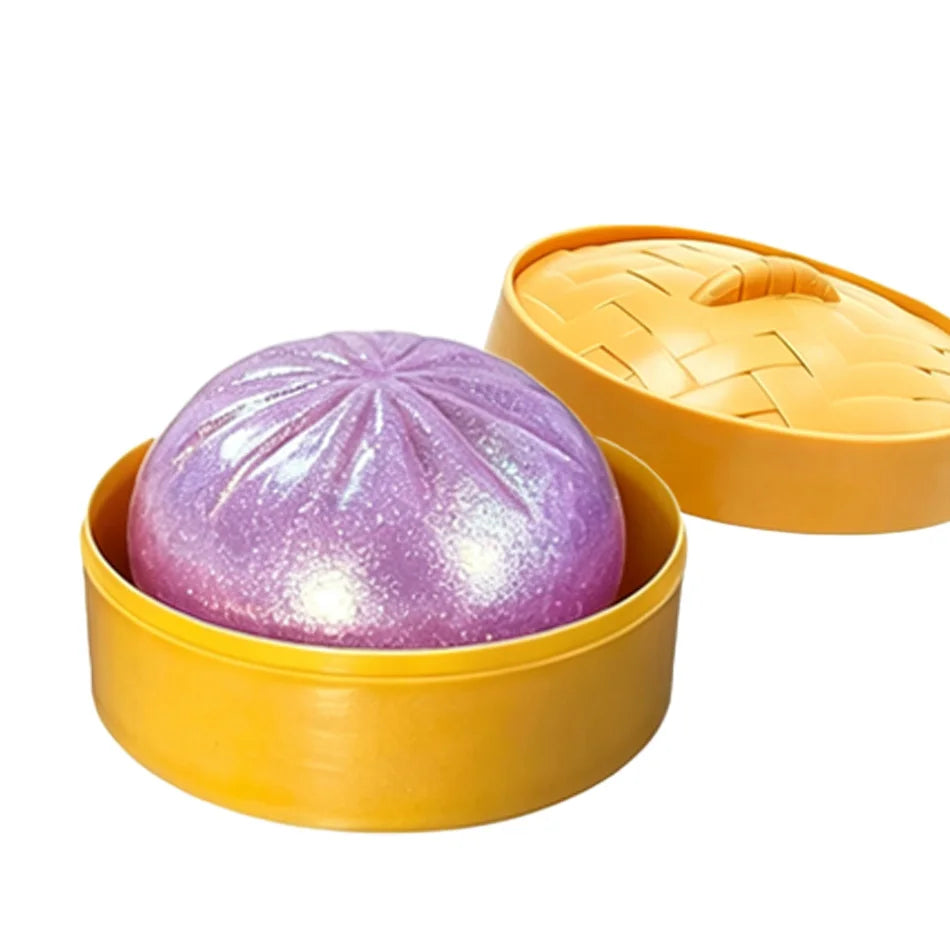 Glitter dumpling squishies Glitter Dumpling Squishy with Box Dumplings Sensory Dumpling Pressure Toy for Stress Relief