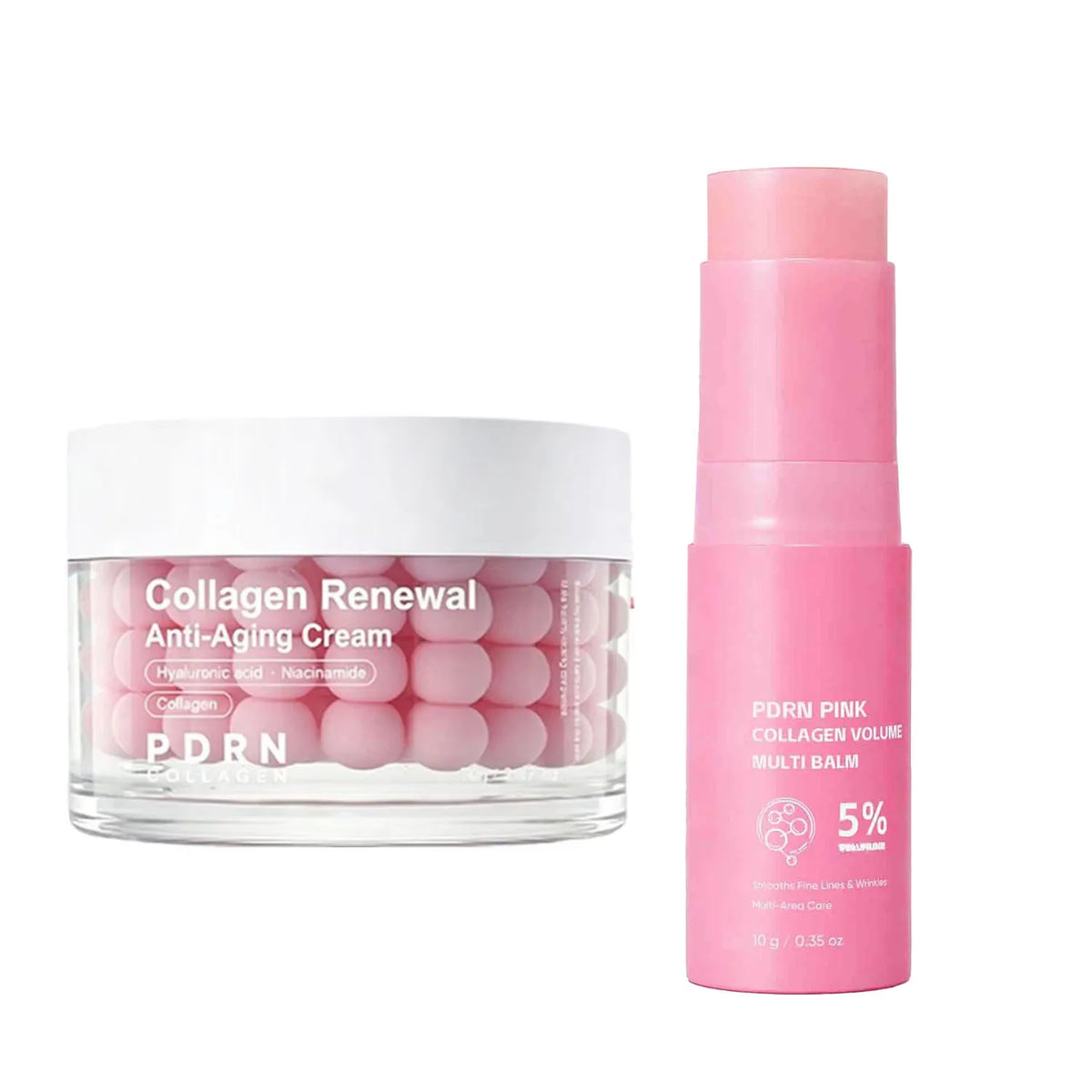 PDRN Pink Collagen Multi Balm Stick NAD+Serum+Moisturizer Face Cream Skin Booster Collagen Wrinkle Face Body Hydrating Firming