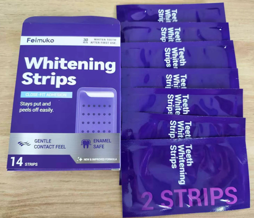 Premium Purple Whitening Strips, Deep Stain Cleaning, Perfect for Sensitive Teeth to Achieve Long-Lasting White Teeth
