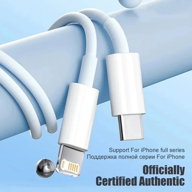 20W PD USB to Lighting USB C to Lighting Fast Charger Cable For Apple iPhone 14 13 12 11 Pro Max X XR Plus iPad Data Sync Line