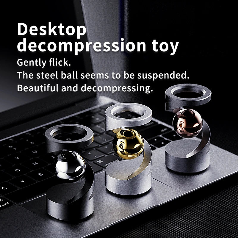 Visual Levitating Desktop Spinning Top Rotating Stress-Relieving Toy Metal EDC Stress-Relieving Toy Festival Gift