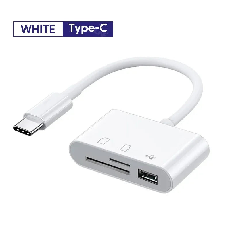 Crouch 3 in 1 OTG USB Type C Adapter Cable TF CF SD Memory Card Reader Writer Compact Flash For Huawei Macbook Samsung Xiaomi