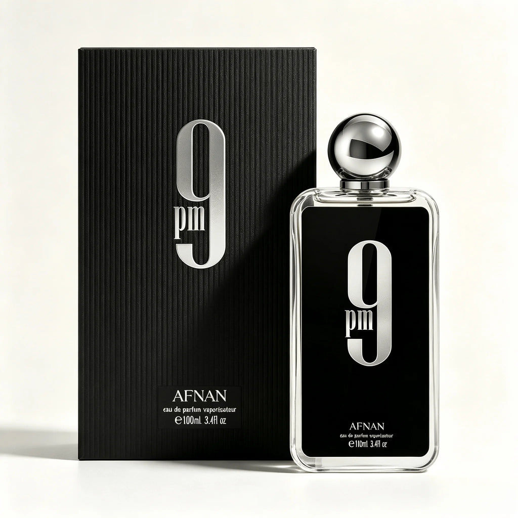 Afnan 9 Pm for Men Eau De Parfum, 3.4 Fl. Oz Refreshing Citrus & Warm Amber Notes |   Long-Lasting Dubai Fragrance for Men & Women |   Ideal Gift Valentine's Day, Anniversaries