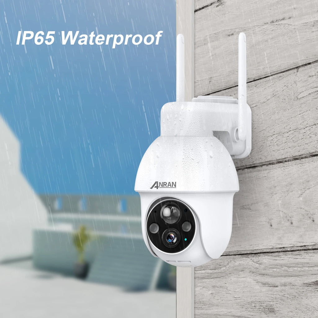 ANRAN 4K 8MP Solar Camera 3K 5MP 2.4G WIFI Camera Outdoor Battery Cams Home Protection Security Cameras PIR Human Detect Color Night Vision Two Way Audio