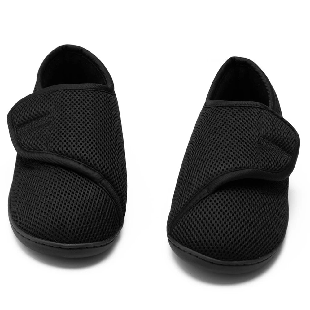Unisex Diabetic Shoes Wide Walking Shoes Plush Lining Lightweight Edema Sneakers Hook and Loop Sneakers for Plantar Fasciitis