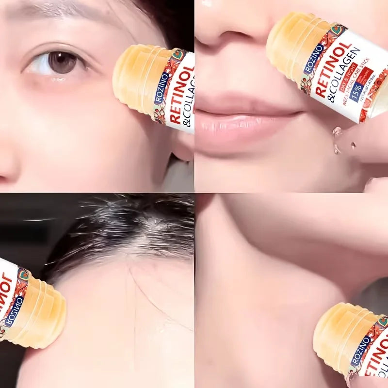 1Pcs/2Pcs/3Pcs Retinol Facial and Neck Care Stick, Cares for the Facial and Neck Areas, Dual Summer Benefits, Rich in Deeply Moisturizing Ingredients, Leaving Skin Soft and Hydrated Suitable for Dry Skin, Makes Skin Look Smoo