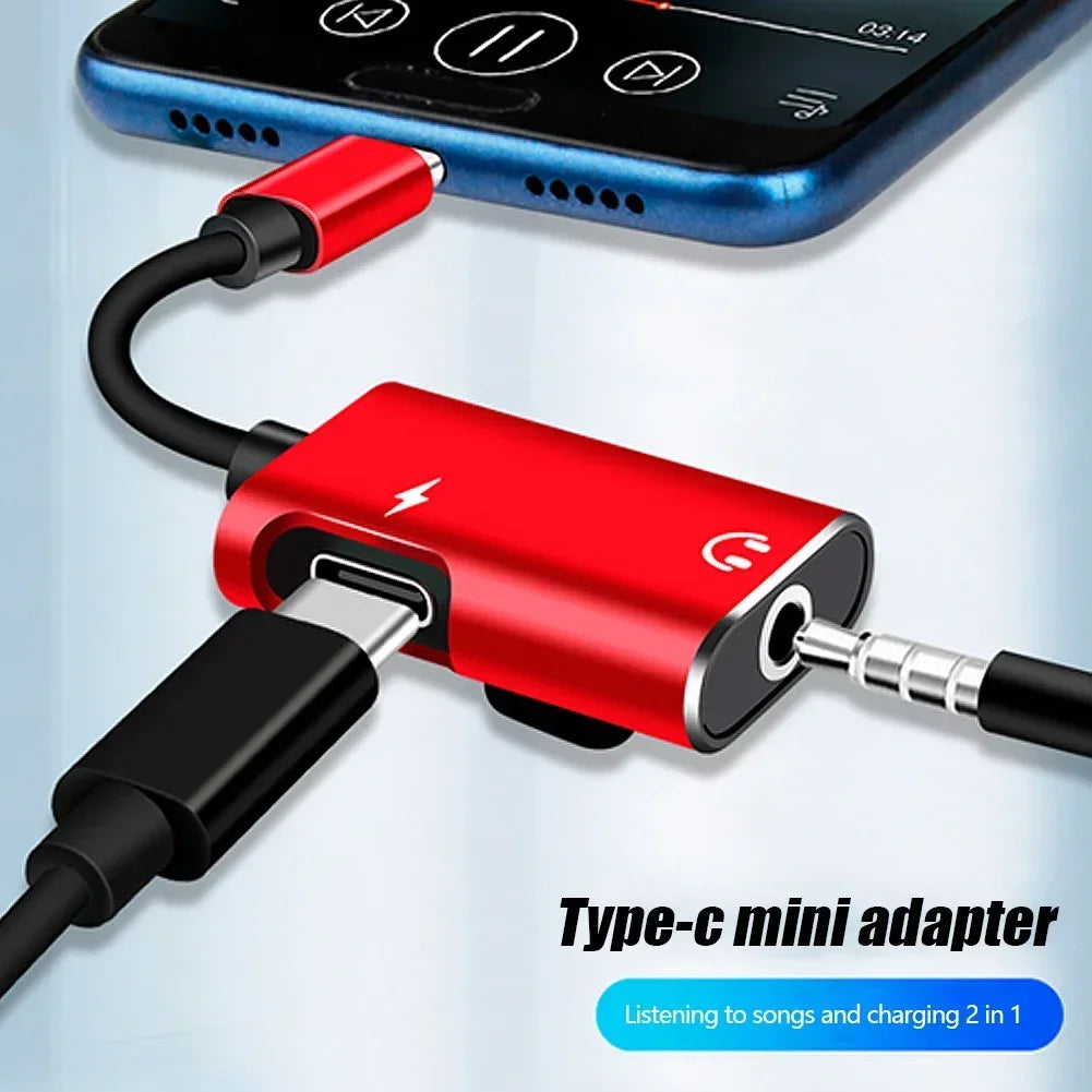 Upgrade Type C To 3.5mm Jack TypeC Audio Splitter Headphone Cable Usb-C Earphone Aux 3.5mm Adapter Charger For Xiaomi Huawei