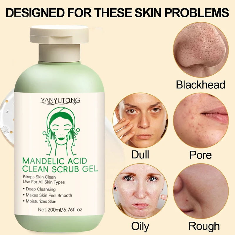 Facial Exfoliating Gel Deep Cleansing Pores Blackhead Removal Exfoliation Oil Control Moisturizing Scrub Improving Roughness