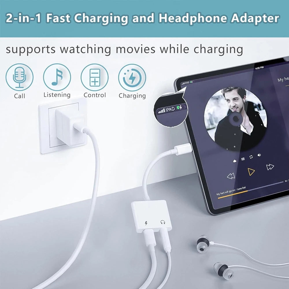 USB C to 3.5mm Jack Aux Cable Converter 2 in 1 Audio Adapter For Samsung Xiaomi Huawei Headphones Audio Cable Connector Splitter