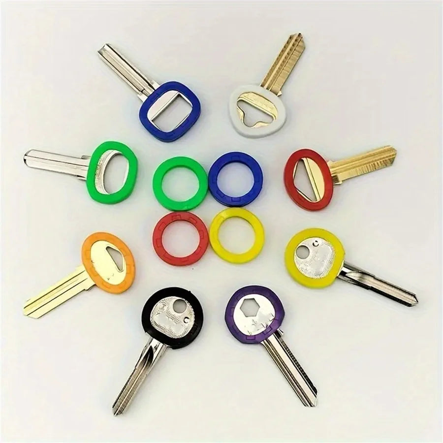12 Sets of High-quality Vintage Key Covers, Multi-color Charming Silicone Key Caps, for Protecting and Organizing Door Keys