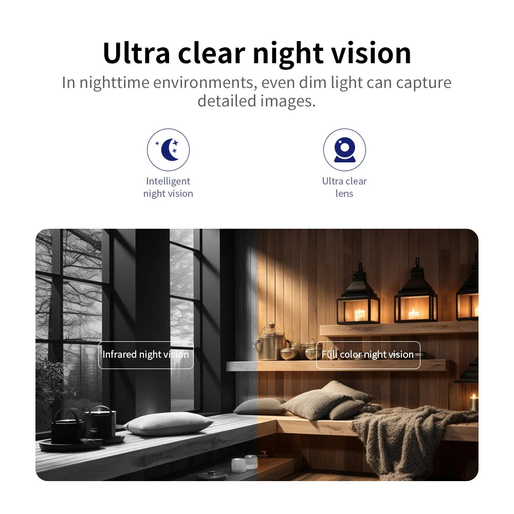 Neye 8MP 4K PTZ WiFi Security Camera Home Indoor 10X Digital Zoom Camera AI Automatic Tracking CCTV Baby Monitor