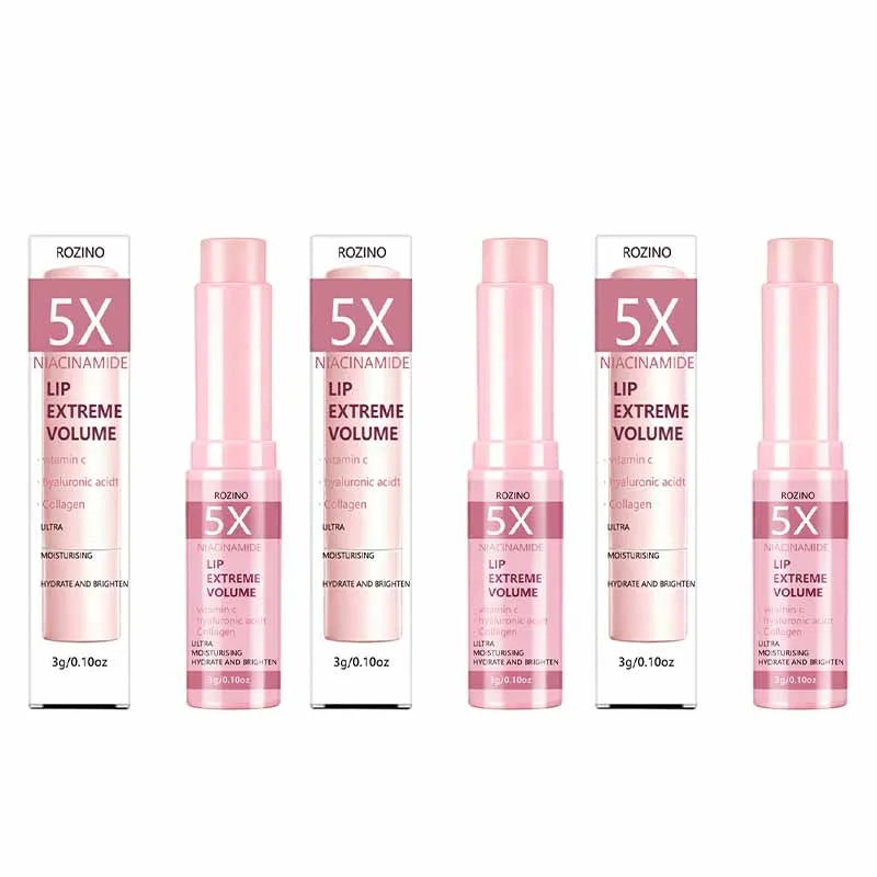 5X Niacinamide Instant Volumizing Lip Balm, Containing Vitamin C, Hyaluronic Acid, and Collagen - High-Shine Lip Balm Suitable for All Skin Types, Creates Sexy, Glossy, and Plump Lips - Enhances Lip Volume and Elasticity, Ins