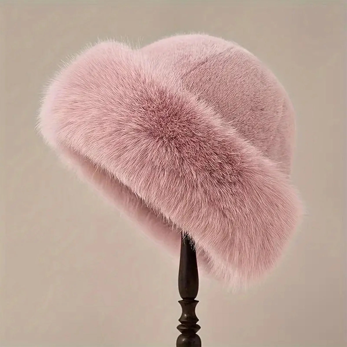 Thicken Plush Warm Fur Hat for women Fluffy Beanie winter Warm Thick Hat Mongolian Caps for Cold Weather Snow Caps