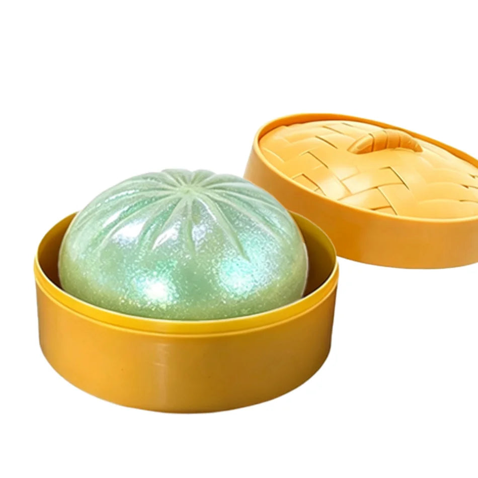 Glitter dumpling squishies Glitter Dumpling Squishy with Box Dumplings Sensory Dumpling Pressure Toy for Stress Relief