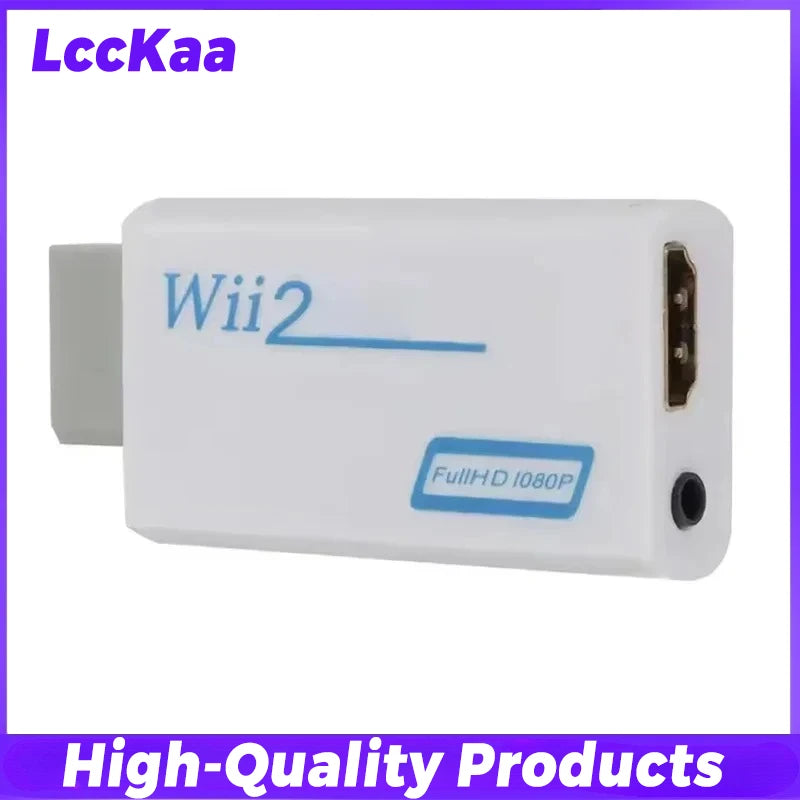 Full HD HDMI-Compatible Adapter For Wii Console Converter with 3.5mm Jack Audio Video Cable 720P For PC HDTV Monitor Display