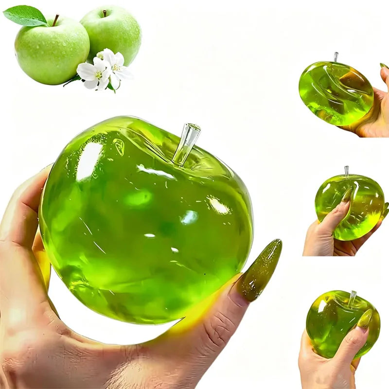 Red Pink Green Apple Squishy Stress Balls Soft Slow Rising Squeeze Sensory Fidget Toys ADHD Autism Relieve Anxiety Best Gifts