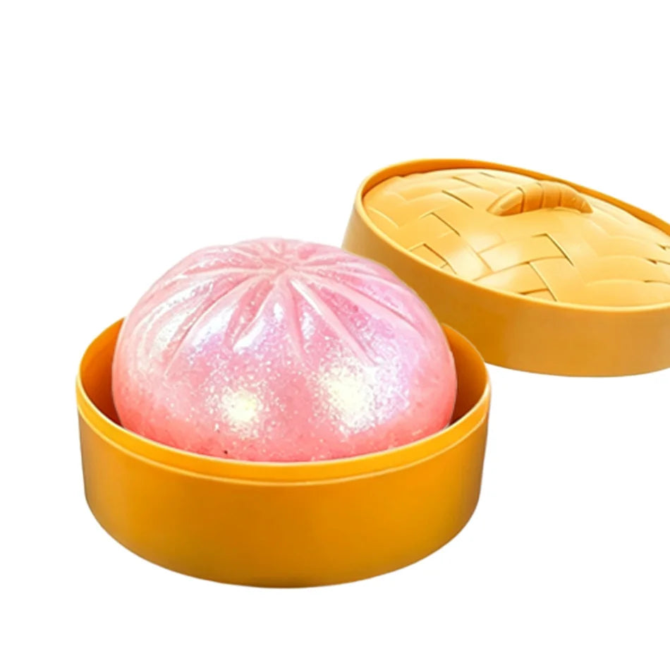 Glitter dumpling squishies Glitter Dumpling Squishy with Box Dumplings Sensory Dumpling Pressure Toy for Stress Relief
