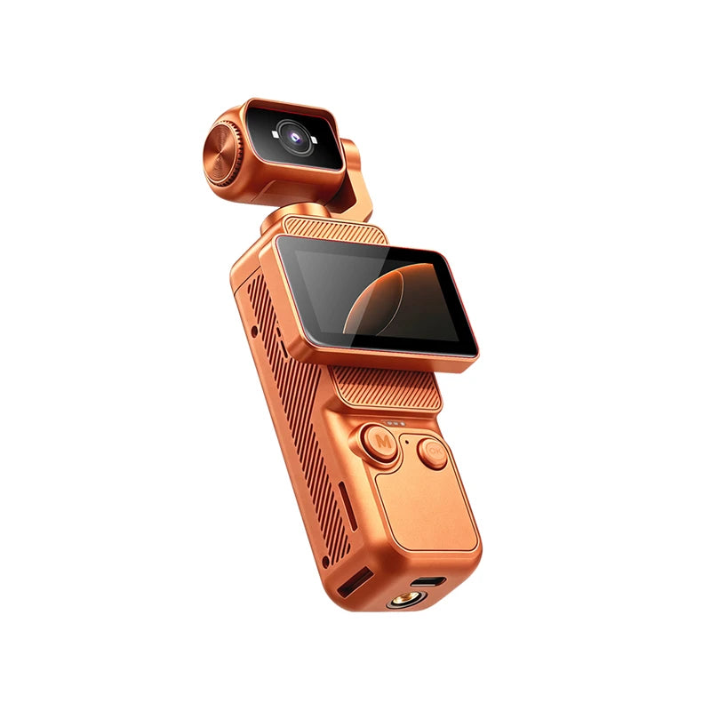 Lenovo Handheld Pocket Action Camera Rotating Lens and Screen Image Stabilization Photo Video Recording Wi-Fi Transfer to Phone