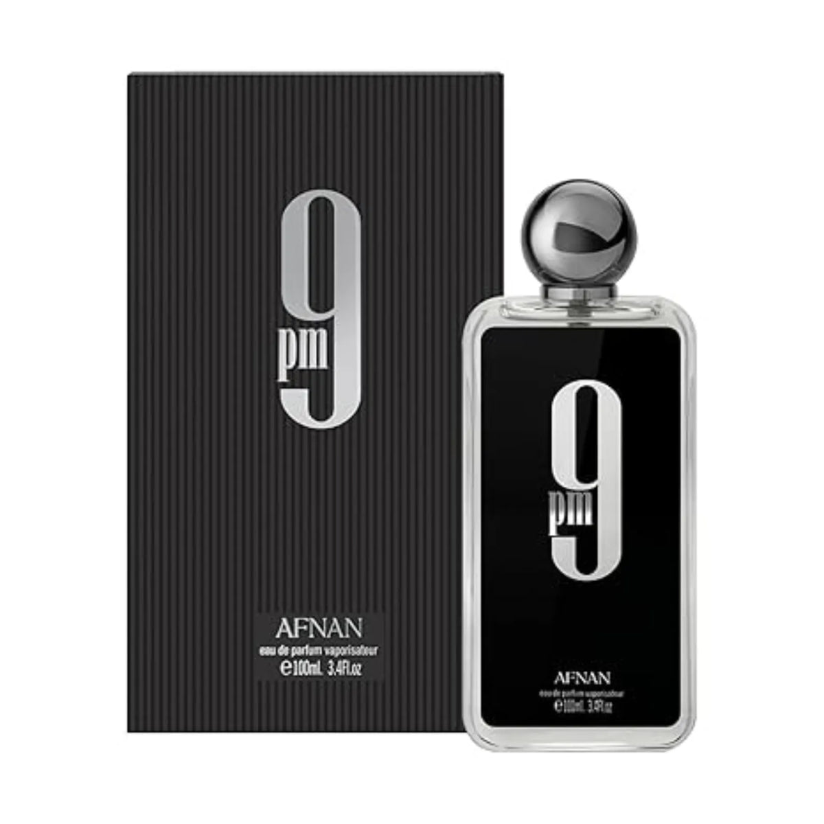 Afnan 9 Pm for Men Eau De Parfum, 3.4 Fl. Oz Refreshing Citrus & Warm Amber Notes |   Long-Lasting Dubai Fragrance for Men & Women |   Ideal Gift Valentine's Day, Anniversaries