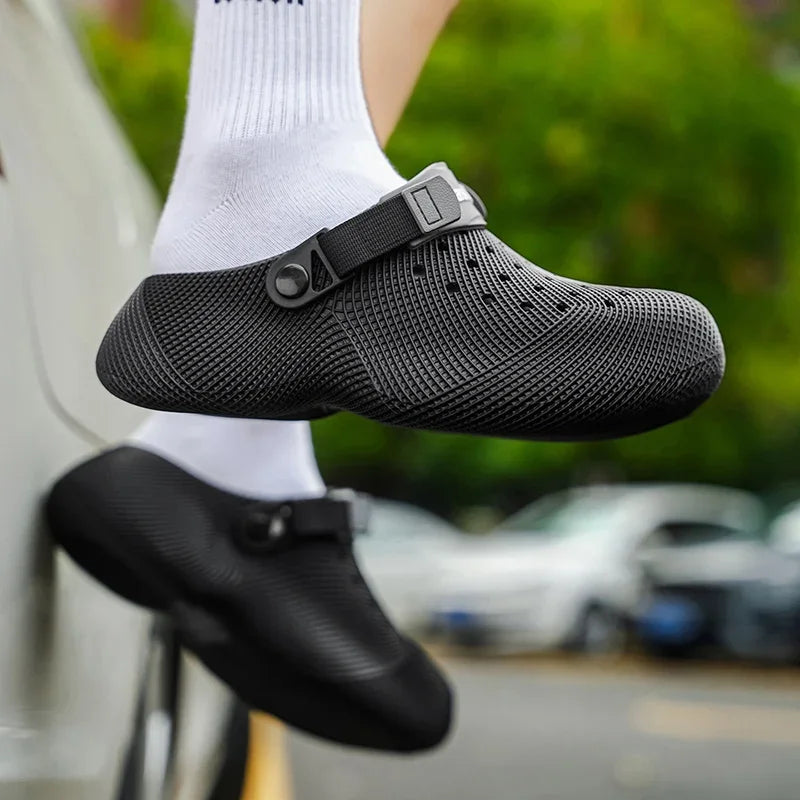 Summer Mens Sandals Outdoor Fashion Slippers Breathable Lightweight Man Beach Sandals Thick Sole Non Slip Casual Garden Shoes