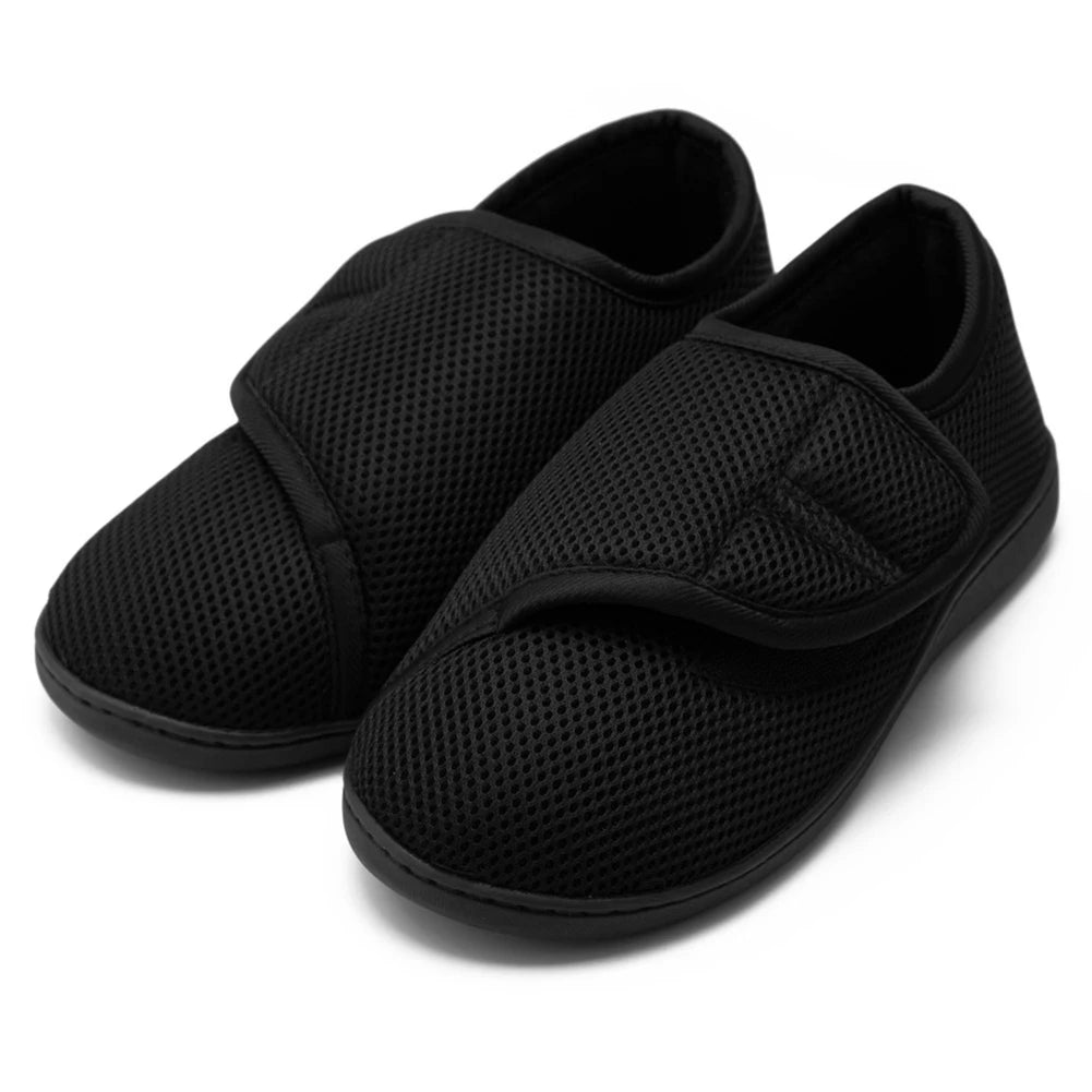 Unisex Diabetic Shoes Wide Walking Shoes Plush Lining Lightweight Edema Sneakers Hook and Loop Sneakers for Plantar Fasciitis