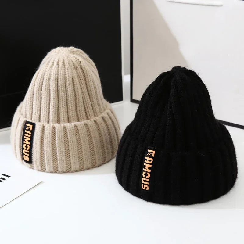 Soft Crochet Knit Beanie Winter Hat for Men Women Unisex Warm Solid Color Cold Cap Fashion Accessory