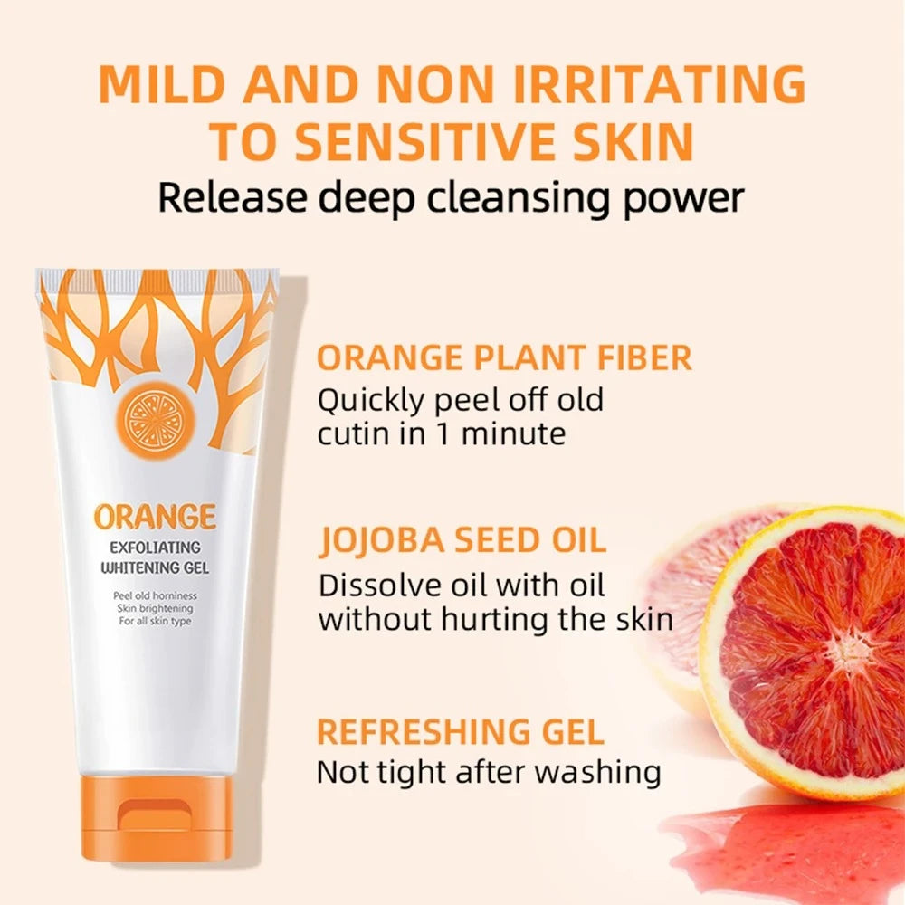 Orange Exfoliating Gel Dead Spot Remover Brighten Peeling 50g Gentle Repair Scrub Whiten Hydrating Moisturizer Korean Skin Care