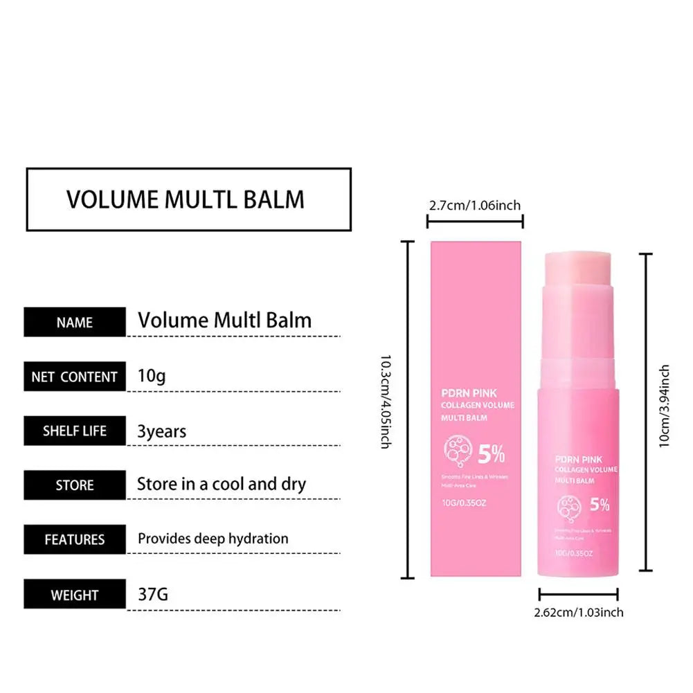 PDRN Pink Collagen Multi Balm Stick NAD+Serum+Moisturizer Face Cream Skin Booster Collagen Wrinkle Face Body Hydrating Firming