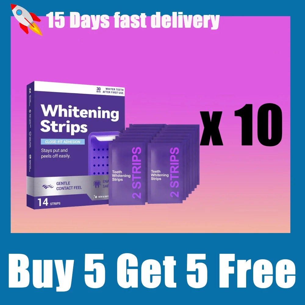 Premium Purple Whitening Strips, Deep Stain Cleaning, Perfect for Sensitive Teeth to Achieve Long-Lasting White Teeth