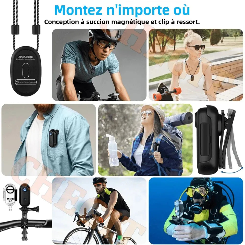Mini 1080P/ 4K Pocket Magnetic POV Vlog Cam Body Chest Recorder Wireless WiFi Waterproof Action Camera Helmet Bicycle Sports